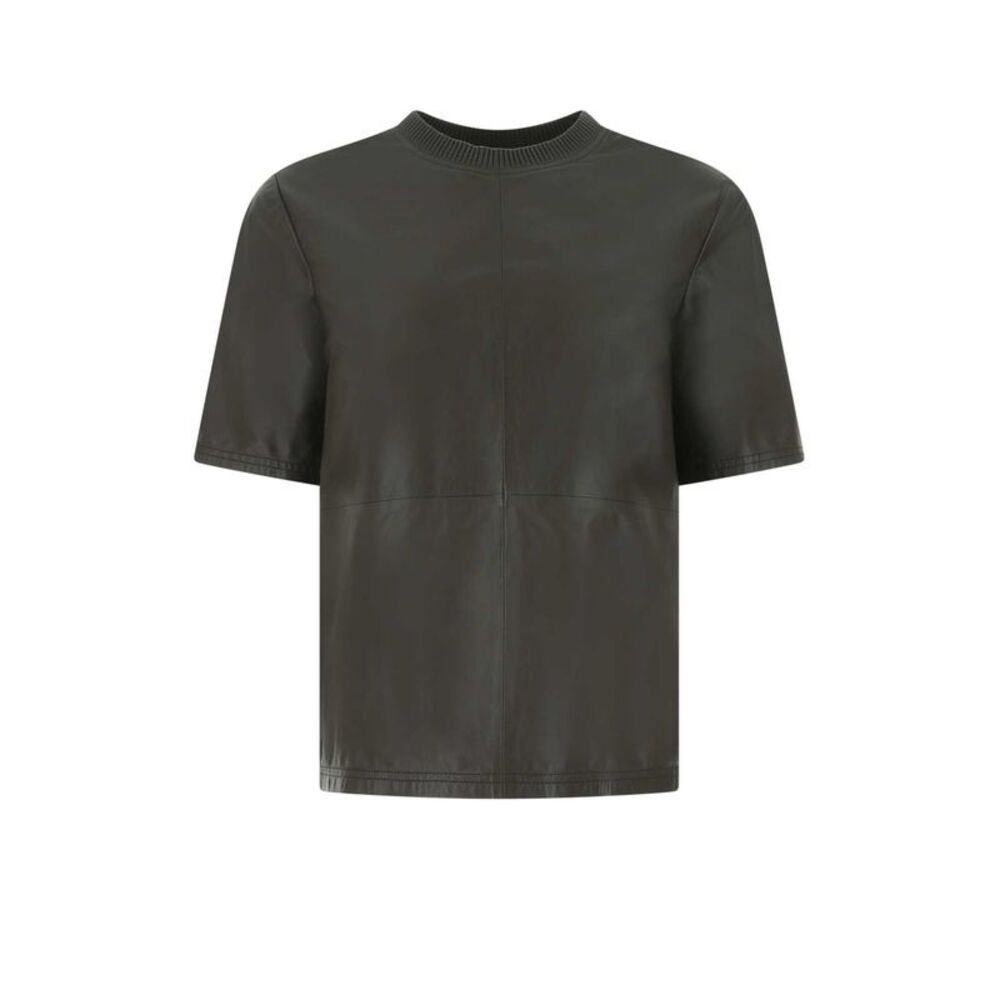 Amiri Women Dark Brown Leather T-Shirt